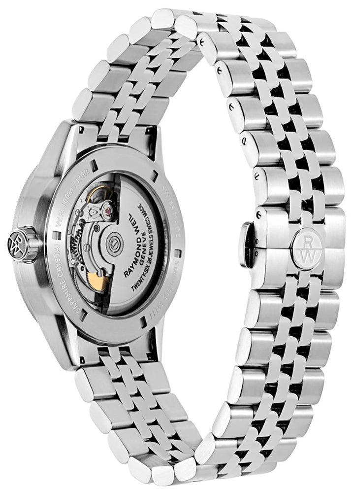 Raymond Weil Freelancer Automatic Stainless Steel Mens Watch Blue Dial Calendar 2754-ST-05500