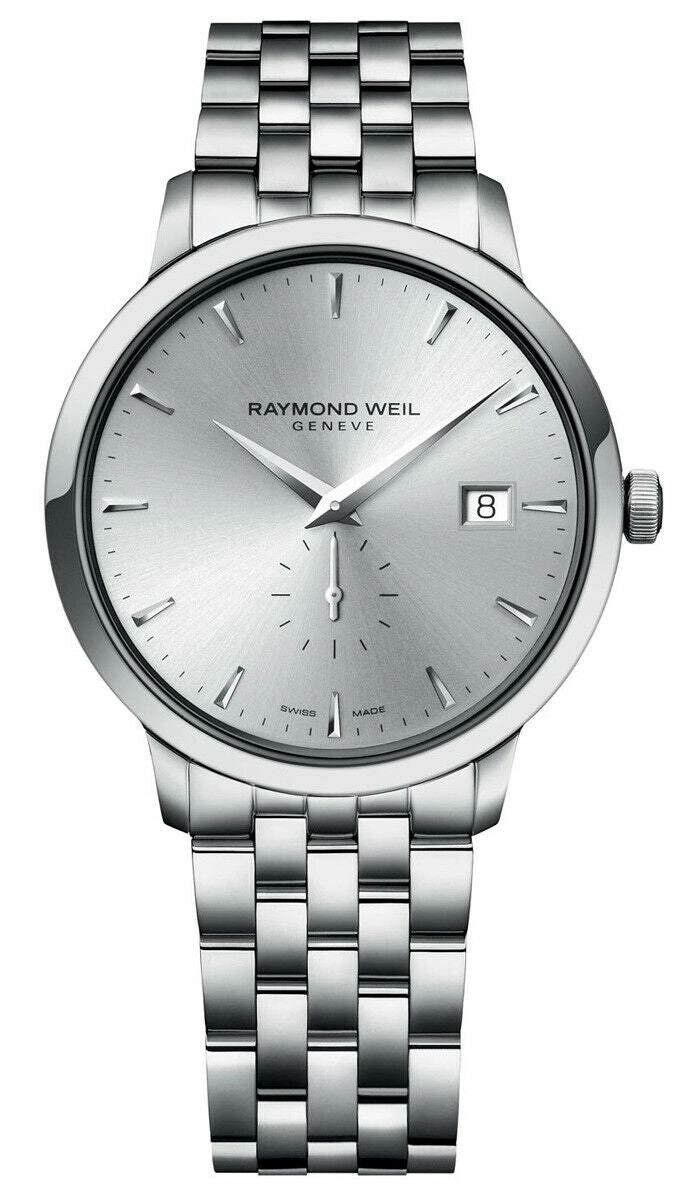 Raymond Weil Toccata Quartz Stainless Steel Mens Watch Silver Dial Calendar 5484-ST-65001