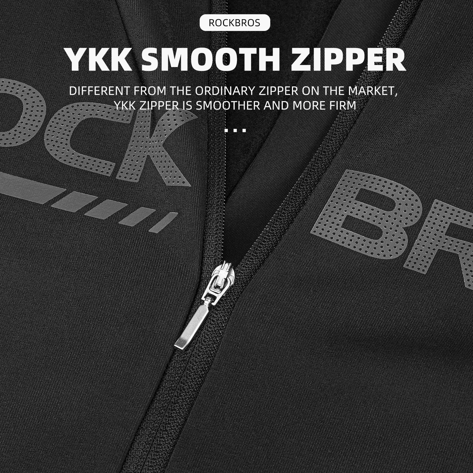 ROCKBROS Men's Long Sleeve Cycling Jersey with full zipper rear pockets perfect fit for outdoor sports