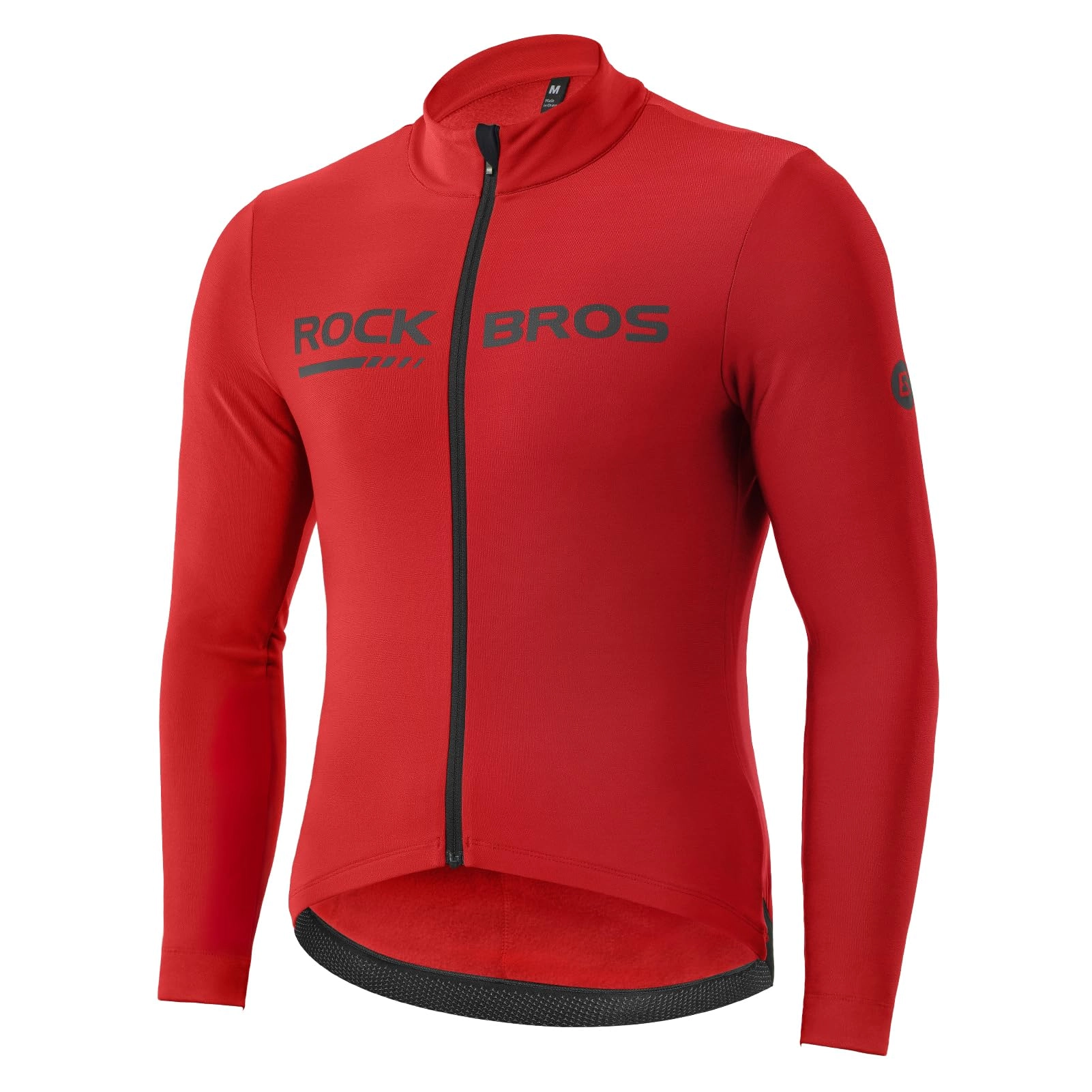 ROCKBROS Men's Long Sleeve Cycling Jersey with full zipper rear pockets perfect fit for outdoor sports