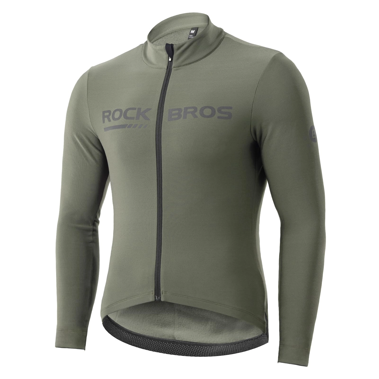 ROCKBROS Men's Long Sleeve Cycling Jersey with full zipper rear pockets perfect fit for outdoor sports