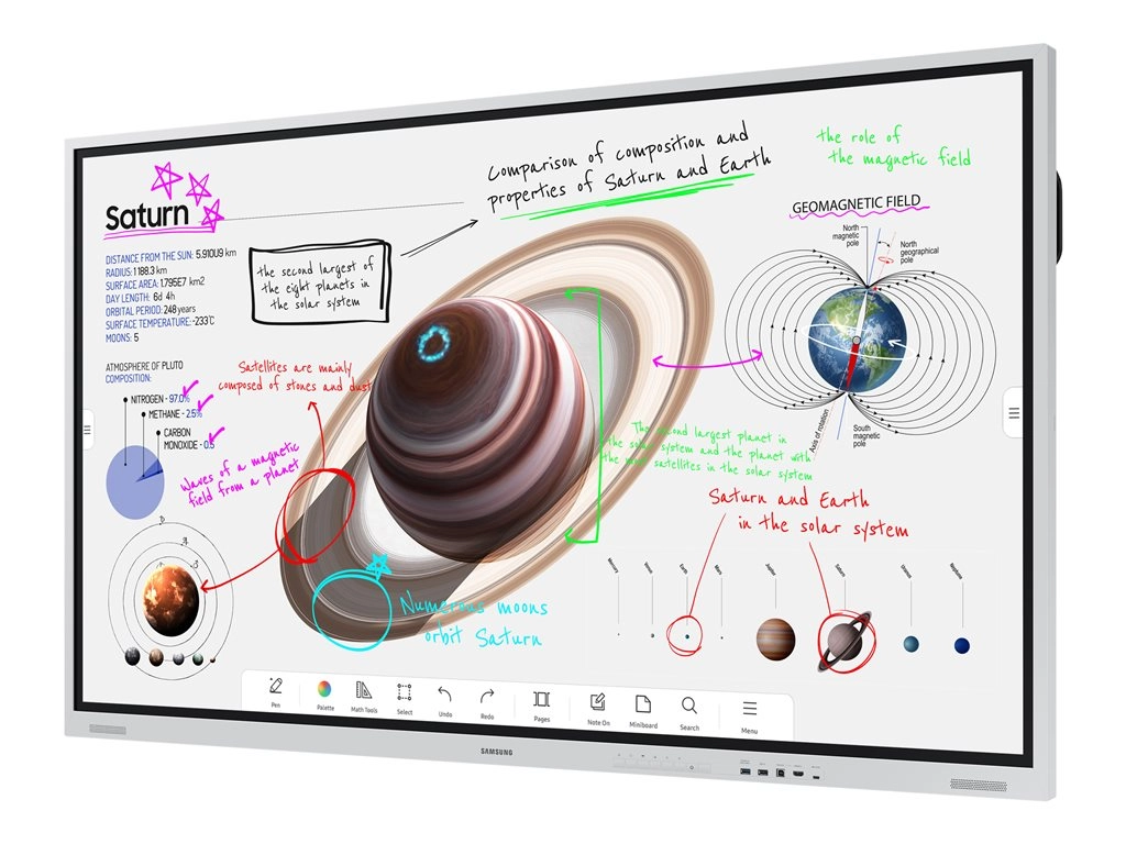 Samsung Advanced Digital Whiteboard WM85B - 85 Diagonal Class WMB Series LED-backlit LCD display - interactive digital signage