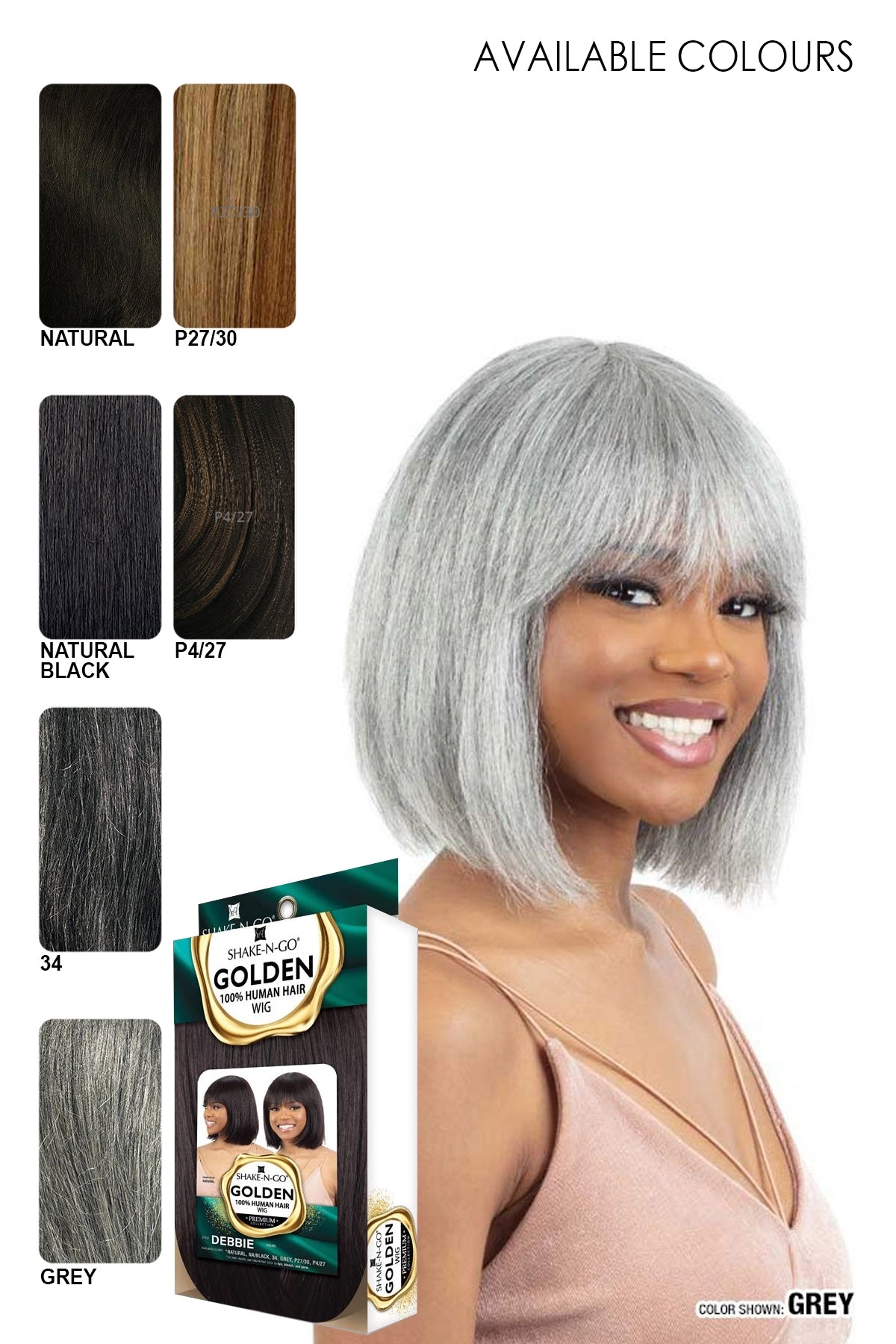 SHAKE N GO PREMIUM COLLECTION GOLDEN WIG - DEBBIE