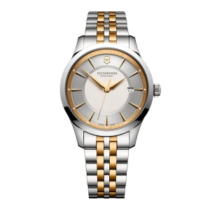 Swiss Army Men's Two Tone Bracelet Watch - Alliance Quartz Silver Dial | 241803