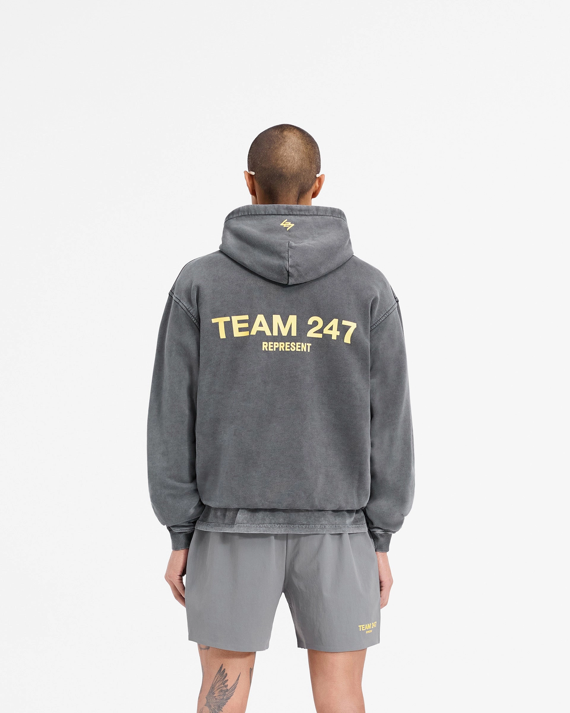 Team 247 Oversized Hoodie - Pewter Lemon