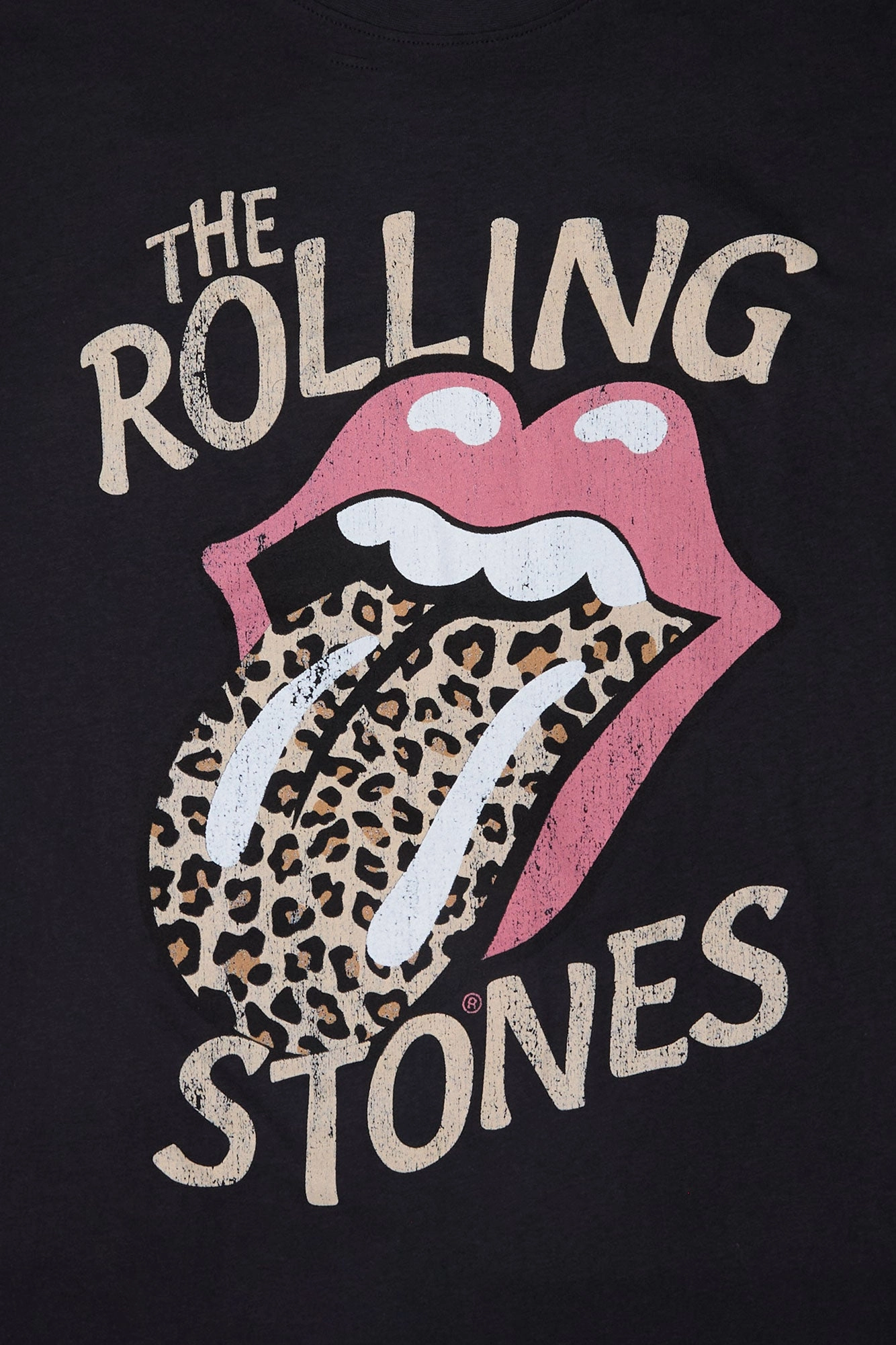 The Rolling Stones Leopard Graphic Boyfriend Tee