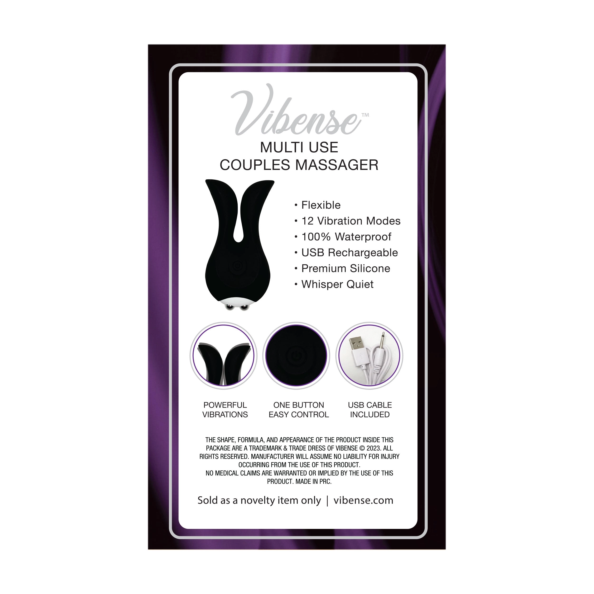 THE VIBENSE VOUS PLUS MULTI USE VIBRATOR - BLACK