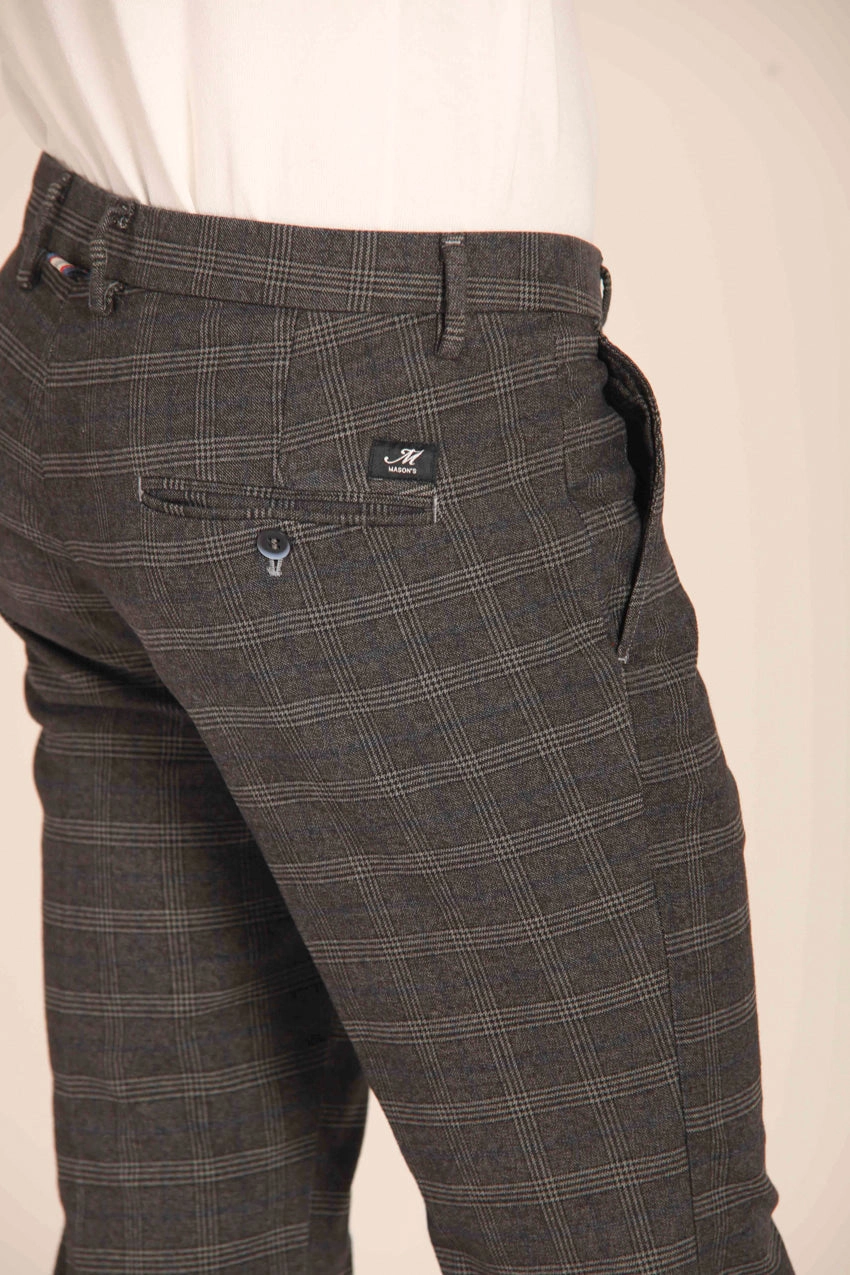 Torino men's chino pants in cotton stretch with motif galles slim fit