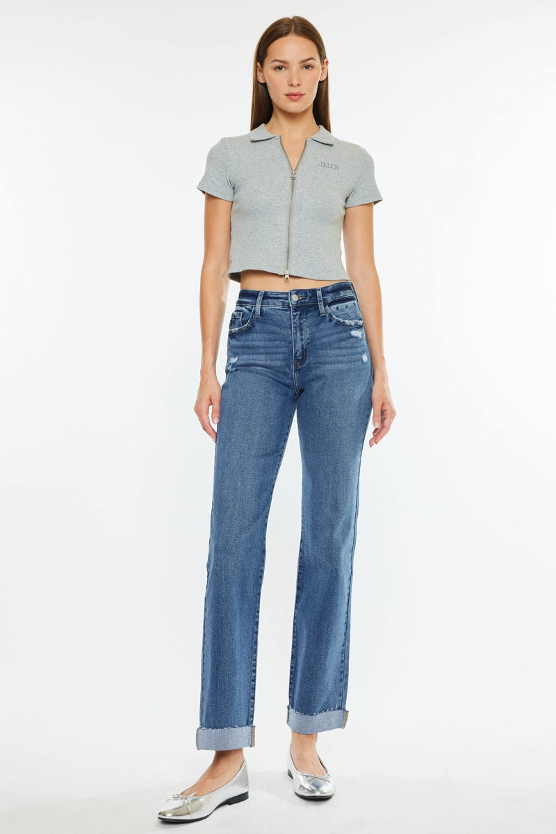 Trinity High Rise True Straight Jeans