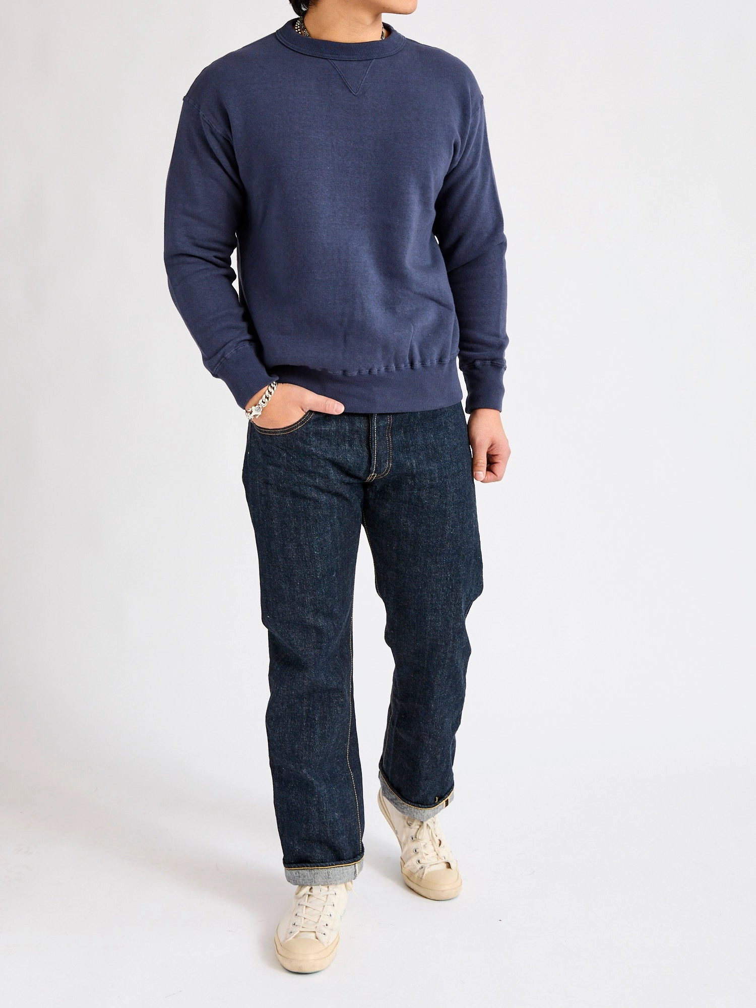 Tsuriami Loopwheel Sweatshirt in Navy