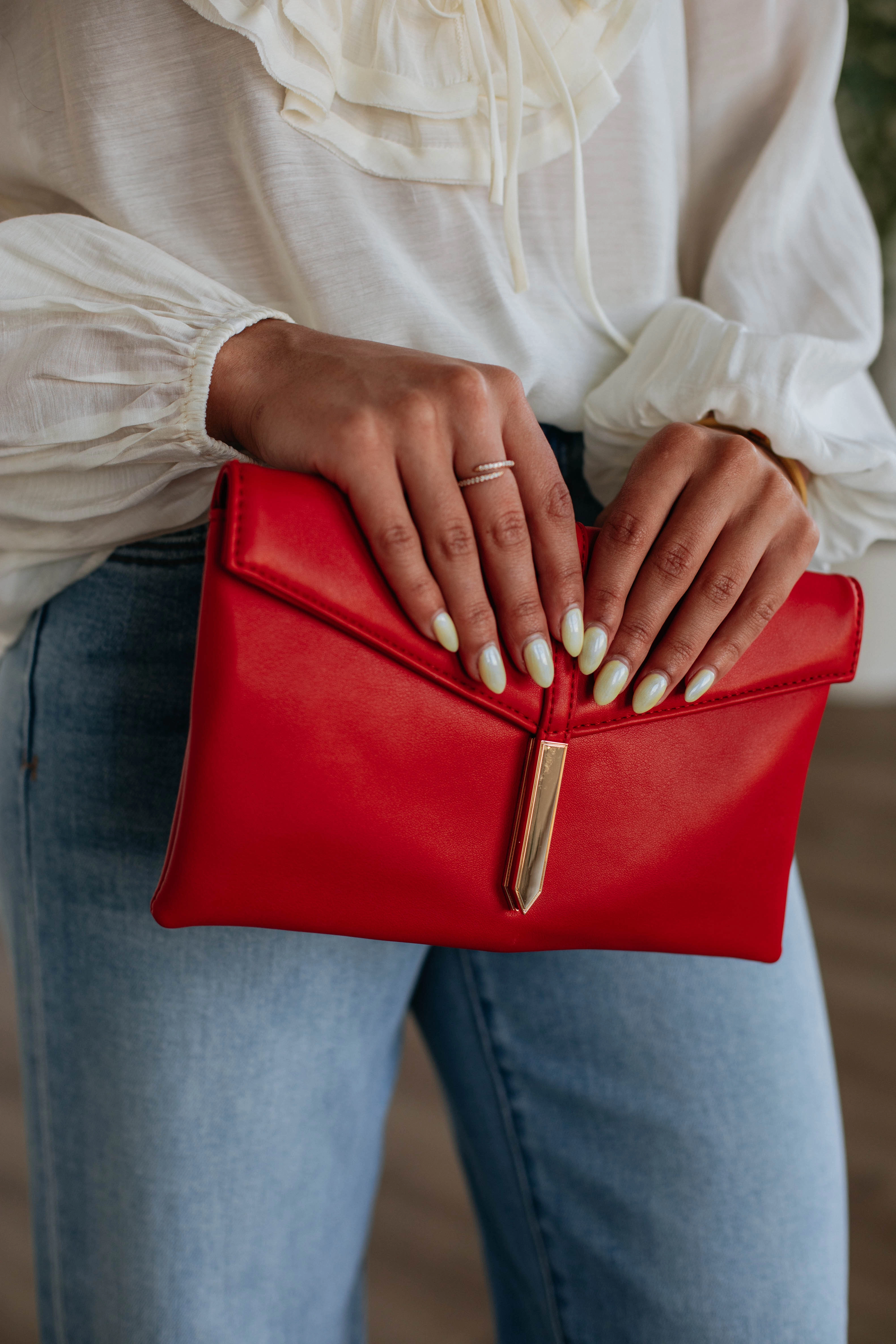 Upscale Desire Clutch - Cherry