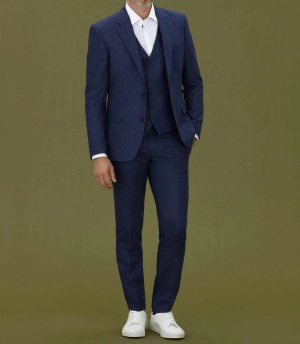 Veste ville en flanelle bleue Envol