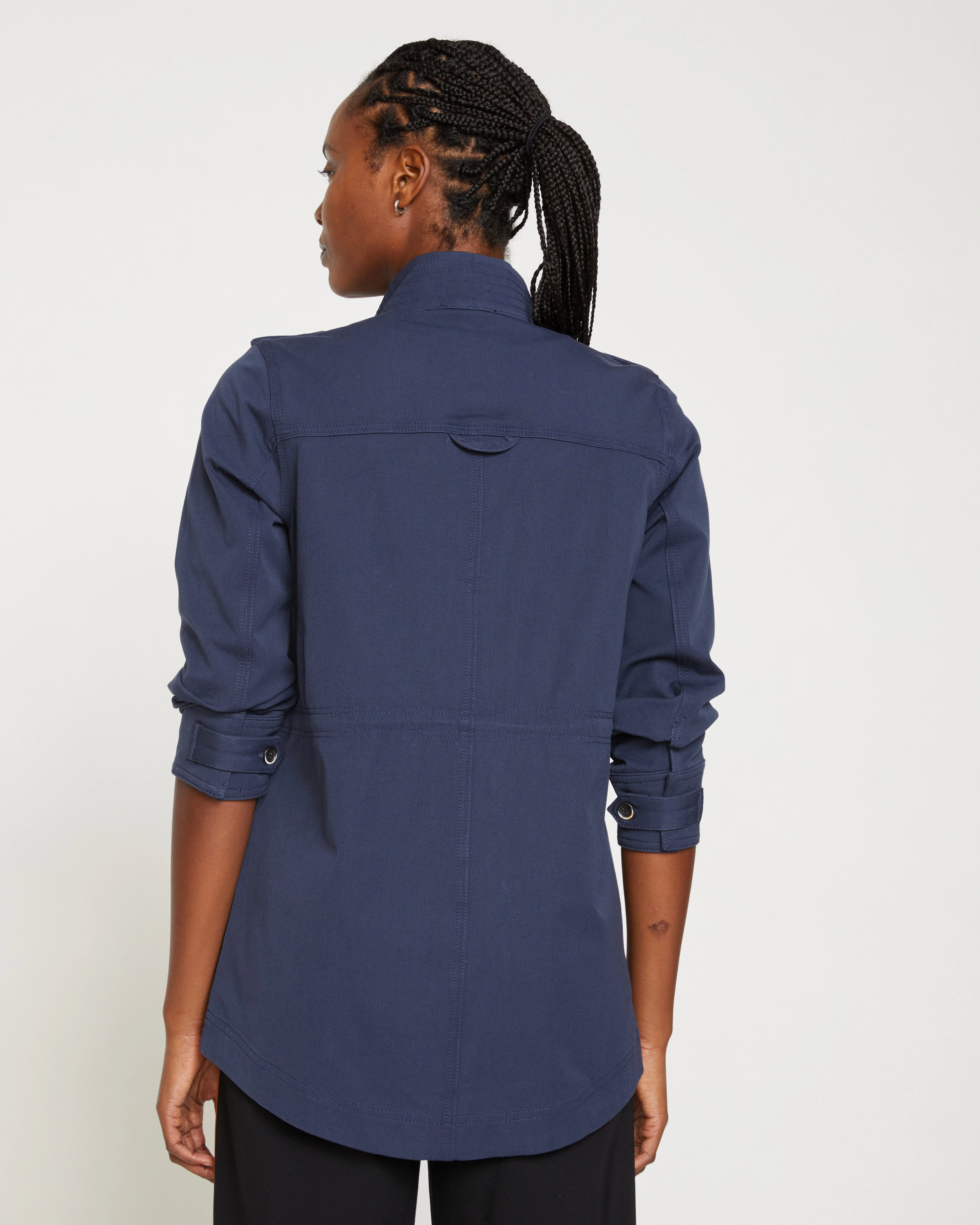 Vineyard Stretch Cotton Twill Jacket - Navy
