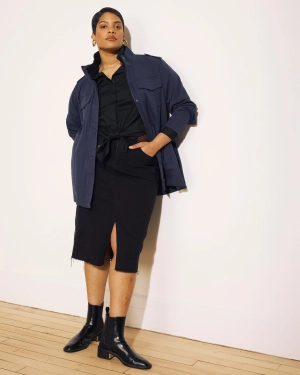Vineyard Stretch Cotton Twill Jacket - Navy