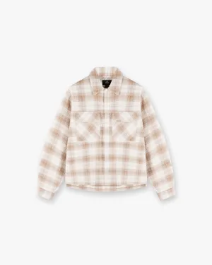 Waffle Flannel Shirt - Mid Brown